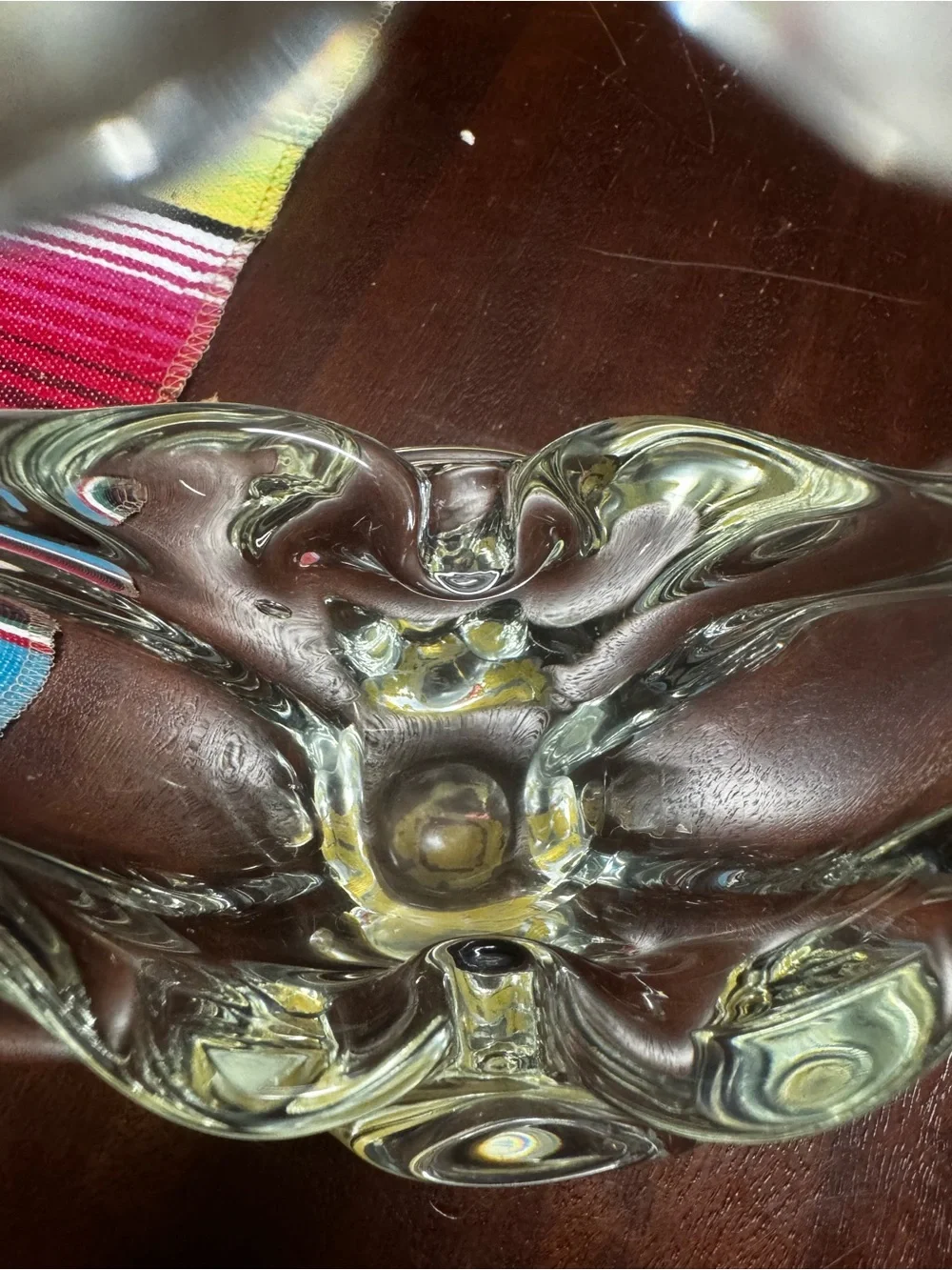 Murano Clear Sculptural Loop Glass Vase